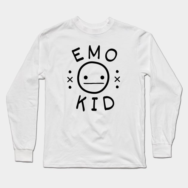 Emo Kid Long Sleeve T-Shirt by Owlora Studios